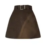 Seoulish Autumn Winter New Vintage Woolen Women's Short Skirts with Belted High Waist Korean A-line Sexy Mini Skirts Female - Image 6